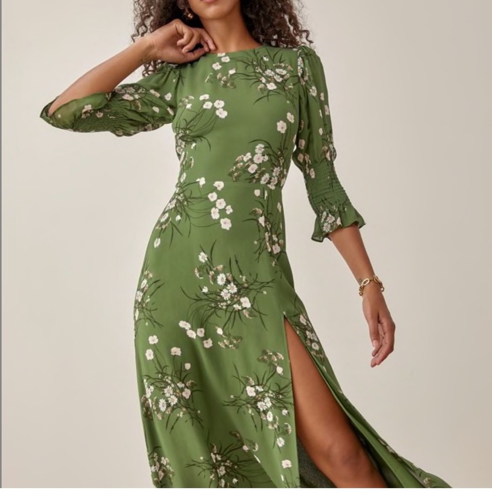 Reformation Carolena Lomita Midi Dress sz 8